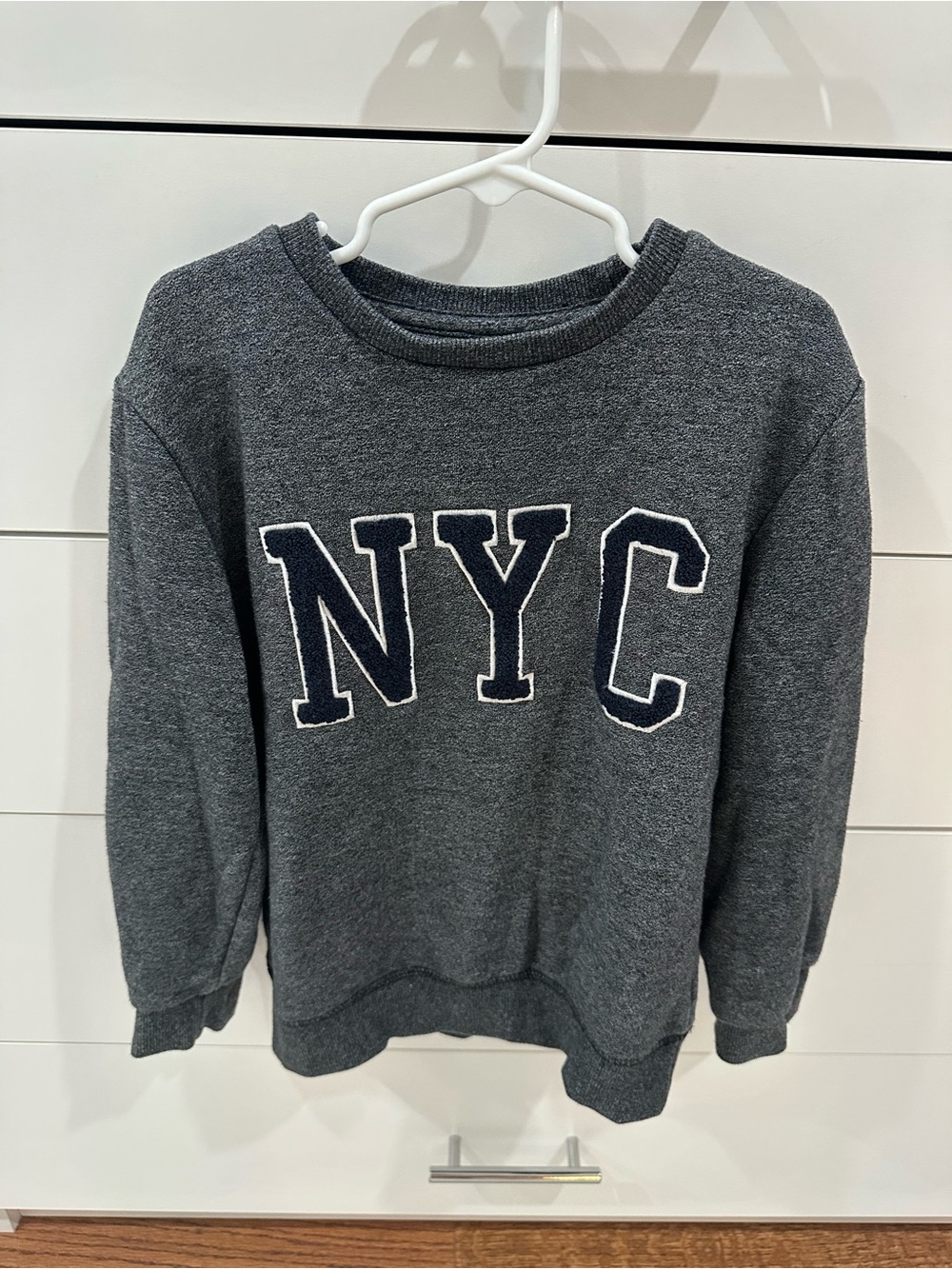 Boys Charcoal NYC Crewneck Sweater Size 7